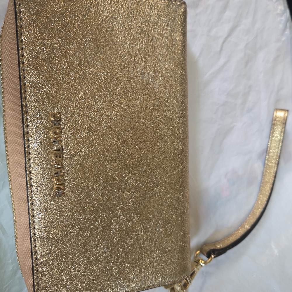 Michael Kors Shimmering Gold Wristlet